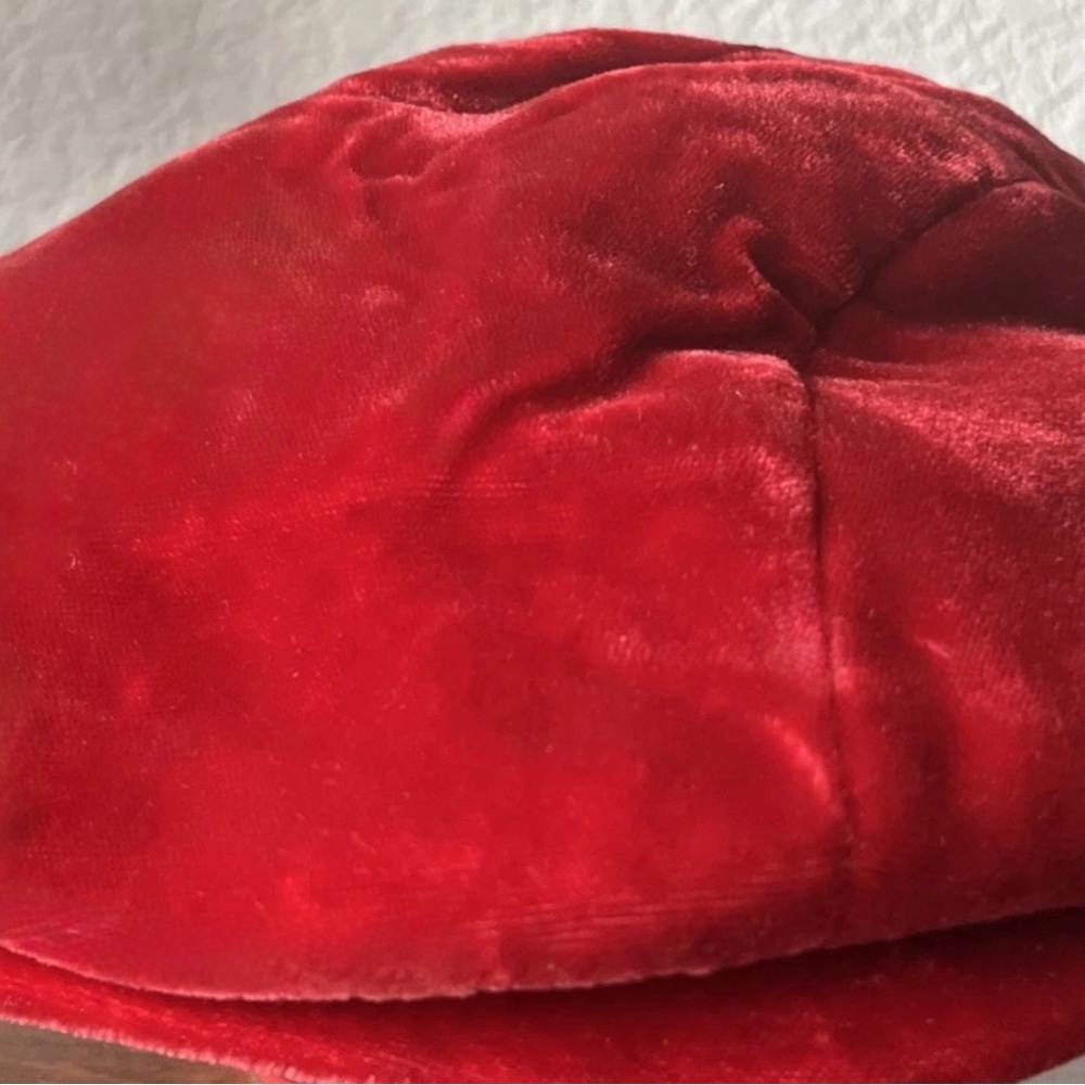 Clover Lane Vintage Velvet Beret - Small Billed Cap - Art Deco Era 30’s/40’s - Picture 2 of 7